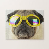 Pug with Goggles ジグソーパズル (横)