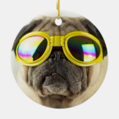 Pug with Goggles セラミックオーナメント (裏面)