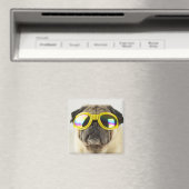 Pug with Goggles マグネット (インサイチュ (食洗機))