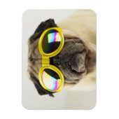 Pug with Goggles マグネット (縦)