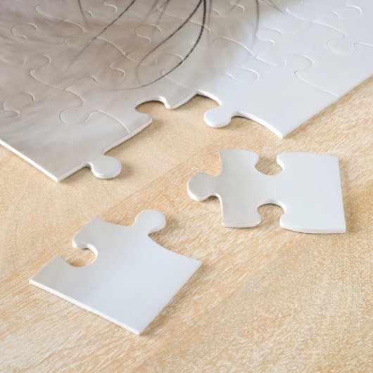 Pug with Pink Bow ジグソーパズル (側面)