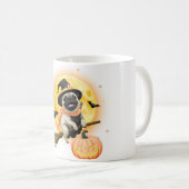 “Pug Wizard Mug – Magical & Cute Pug Coffee Cup” コーヒーマグカップ (正面右)