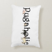 Pugaholicのアクセントの枕16" x12 " アクセントクッション (裏面(縦))