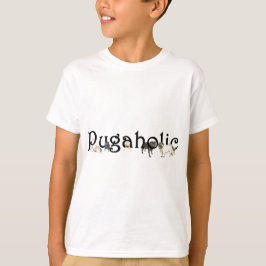 Pugaholicの子供のHanes TaglessのTシャツ Tシャツ