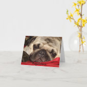 Pugaliciousの挨拶状 カード (黄色い花)