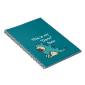 Pugasauris "Done" おもしろいPug Cartoon ノートブック (右側)