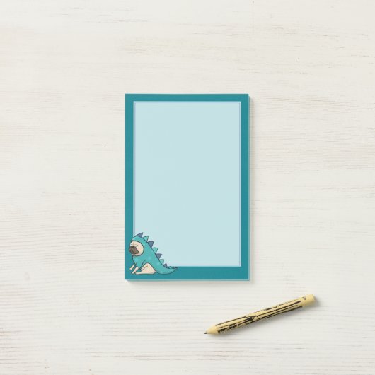 Pugasaurusは"されます" ポストイット (デスク上)