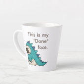 Pugasaurusは"完了"パおもしろいグ カフェラテマグ (左アングル)