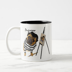 Pugcassoのマグ ツートーンマグカップ