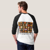 Pugcassoの仕事-パグ1 Tシャツ (裏面フル)