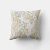 Pugetサウンド – 北部航海の図表18441 クッション (裏面)