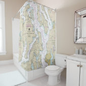 Pugetサウンド – 北部航海の図表18441 シャワーカーテン (インサイチュ)