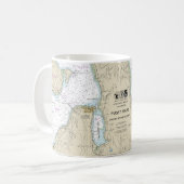 Puget Sound Oak Bay to Shilshole Bay コーヒーマグカップ (正面左)