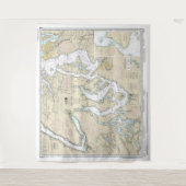 Puget Sound Southern Part 航海の図18448 タペストリー (正面)