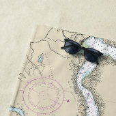 Puget Sound Southern Part 航海の図18448 ビーチタオル (インサイチュ)