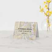 Puget Sound WA航海の Chart Boater's カード (黄色い花)