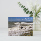 Puget Sound Washingtonビーチ写真 ポストカード (スタンド正面)