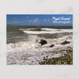 Puget Sound Washingtonビーチ写真 ポストカード