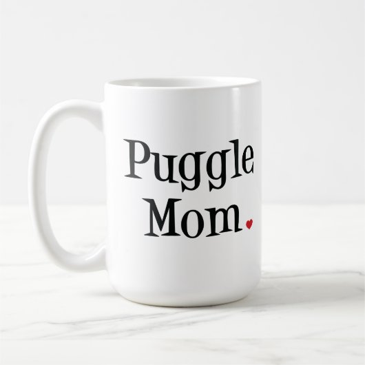 Puggleのお母さんのマグ コーヒーマグカップ (左)