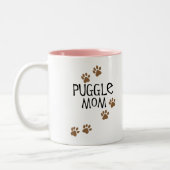 Puggleのお母さん ツートーンマグカップ (左)
