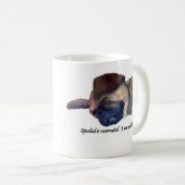 Puggleのだめにされた大げさなマグ コーヒーマグカップ (正面右)