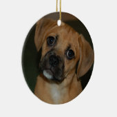 Puggleのオーナメント2 セラミックオーナメント (右)