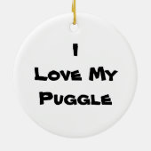 Puggleのオーナメント2 セラミックオーナメント (裏面)