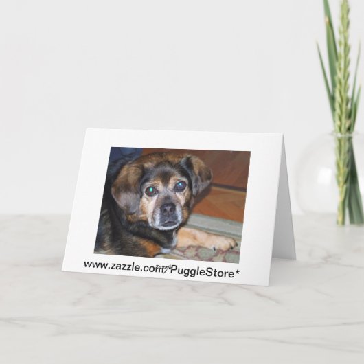 Puggleのメリークリスマスカード シーズンカード (裏面)