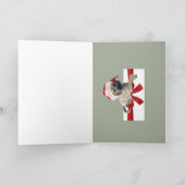 Puggleのメリークリスマスカード シーズンカード (内部)