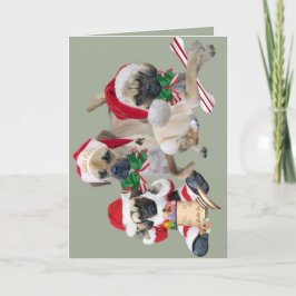 Puggleのメリークリスマスカード シーズンカード