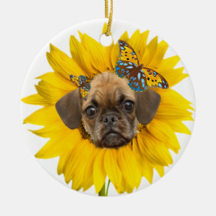 Puggleの天使のデイジー セラミックオーナメント