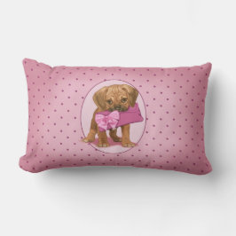 Puggleの子犬およびクラッチ ランバークッション
