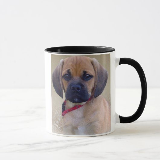 puggleの子犬のマグ マグカップ (右)