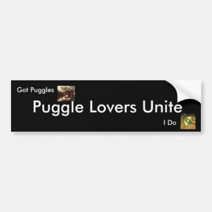 Puggleの恋人は結合します、 バンパーステッカー