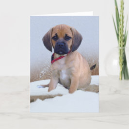 Puggleの雪場面カード カード