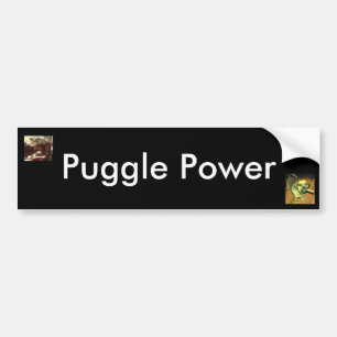 Puggle力 バンパーステッカー