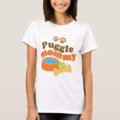 Puggle犬の品種お母さんのギフト Tシャツ (正面)