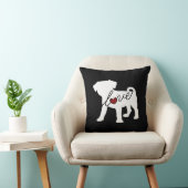 Puggle (パグ/ビーグル犬)愛 クッション (椅子)