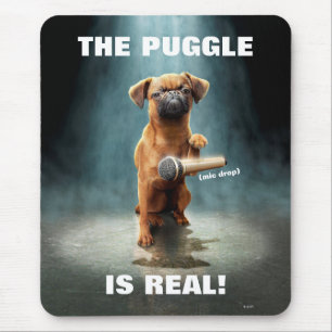 Puggle Mic Drop マウスパッド