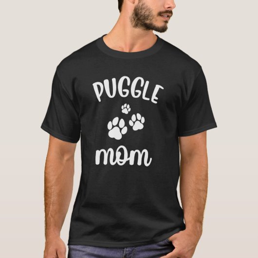 Puggle Mom Cute Dog Tシャツ (正面)