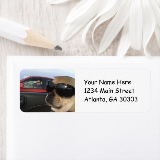 Puggles差出人住所ラベル ラベル (インサイチュ)