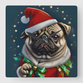 Puggy Claus Collection スクエア壁時計