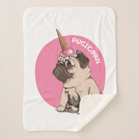 Pugicorn シェルパブランケット (正面)