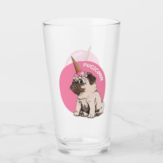 Pugicorn タンブラーグラス (正面)