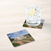 PugliaまたはApuliaのTrulliの家 スクエアペーパーコースター (インサイチュ)