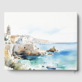 Puglia, Italy Watercolor Landscape Wedding ゲストブック (裏面)