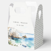 Puglia, Italy Watercolor Landscape Wedding フェイバーボックス (オープン)