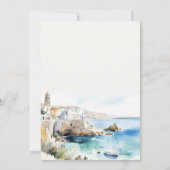 Puglia, Italy Watercolor Landscape Wedding 招待状 (裏面)