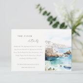Puglia Italy Watercolor Landscape Wedding Details エンクロージャーカード (スタンド正面)