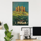 "Puglie ( Puglia )ヴィンテージイタリアン旅行ポスター ポスター (ホームオフィス)